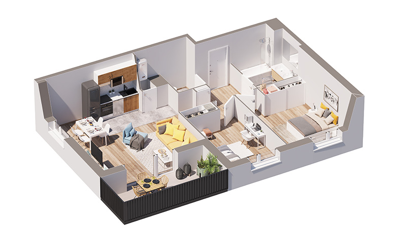 La-Citadine-Eaunes-logement-plan-cellule